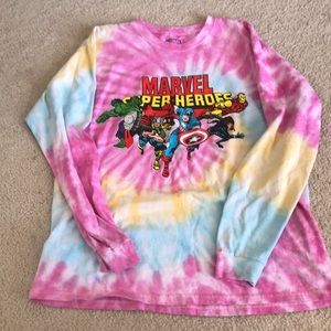 Marvel tie-dye shirt